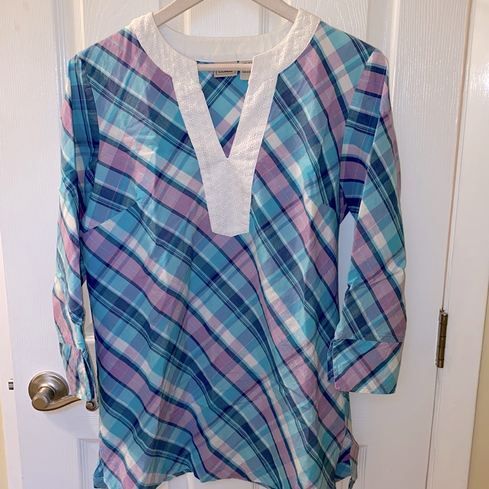 LL Bean Cotton Madras Tunic